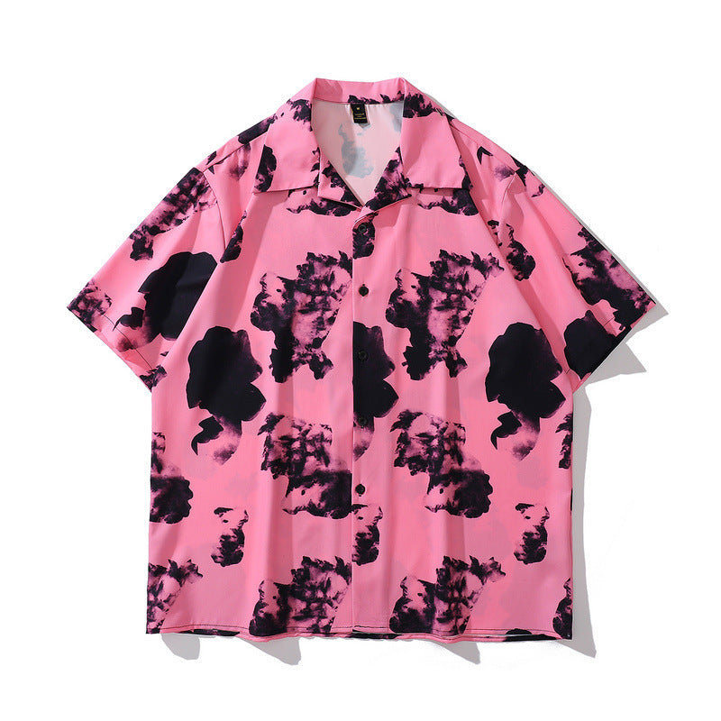High Street Retro Dark Design Short Sleeve Shirt