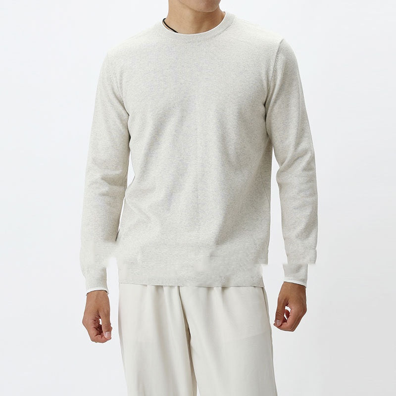 Old Money Style Men's Light Luxury High-grade Round Neck Pullover Sweater