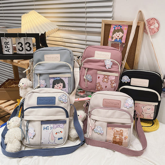 Cute Creative Transparent Student Cross-body Casual Simple Shoulder Bag