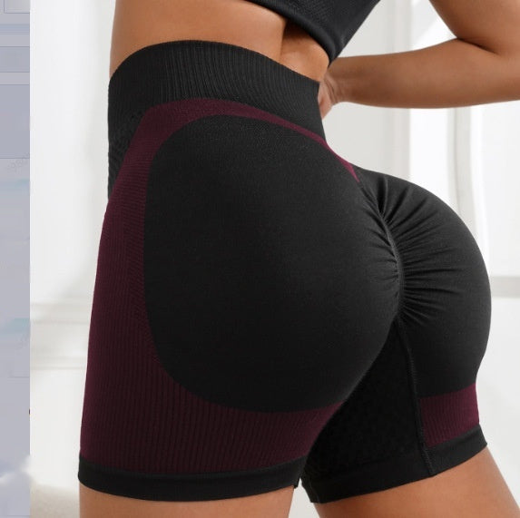 Women's Fashion Seamless Peach Tight High Waist Sports And Fitness Shorts