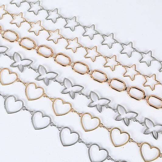 Chic Chanel-style Metal Phants Zipper