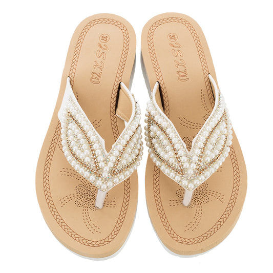 Plus Size Perleblad Tilbehør Sandaler