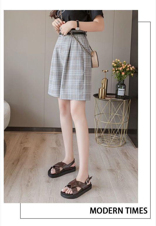 Women's Suit Shorts High Waist Wide Legs Loose And Thin