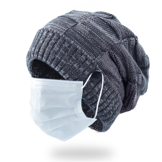 Women's Fashion Flanged Mixed Color Sweater Hat
