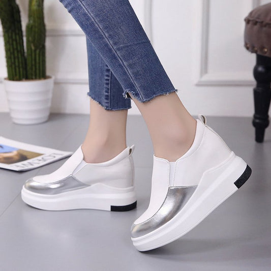 Inner increase women's shoes color matching new lazy pedal