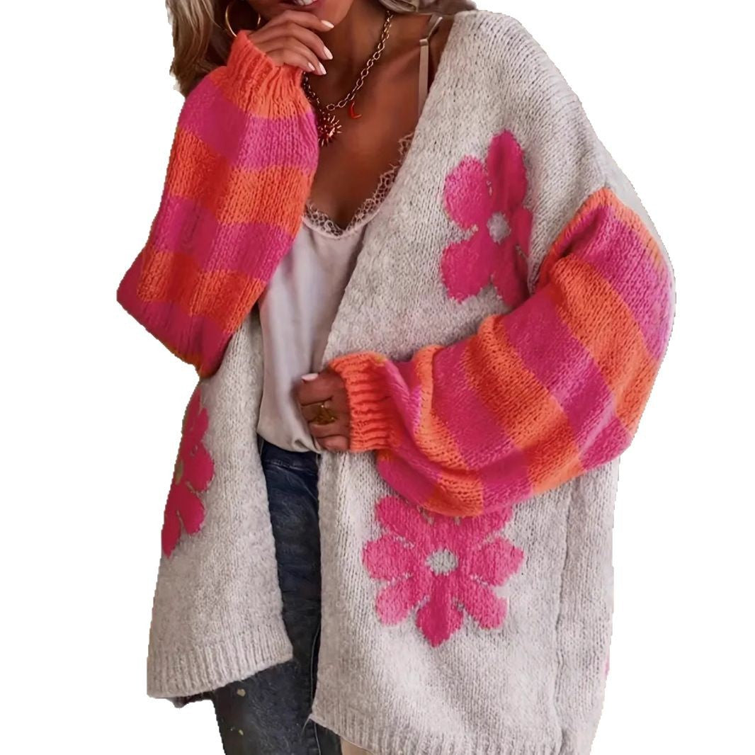 Lazy Plus Size Women's Loose Knitted Coat Sweater