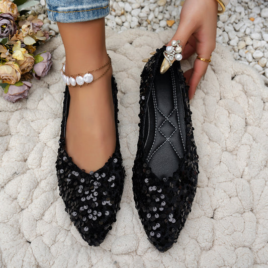 Pointed-toe, Shallow-mouth, Flat-soled Casual Women's Shoes