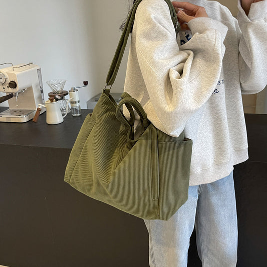 Corduroy Women's Fashion Shoulder Crossbody Bag