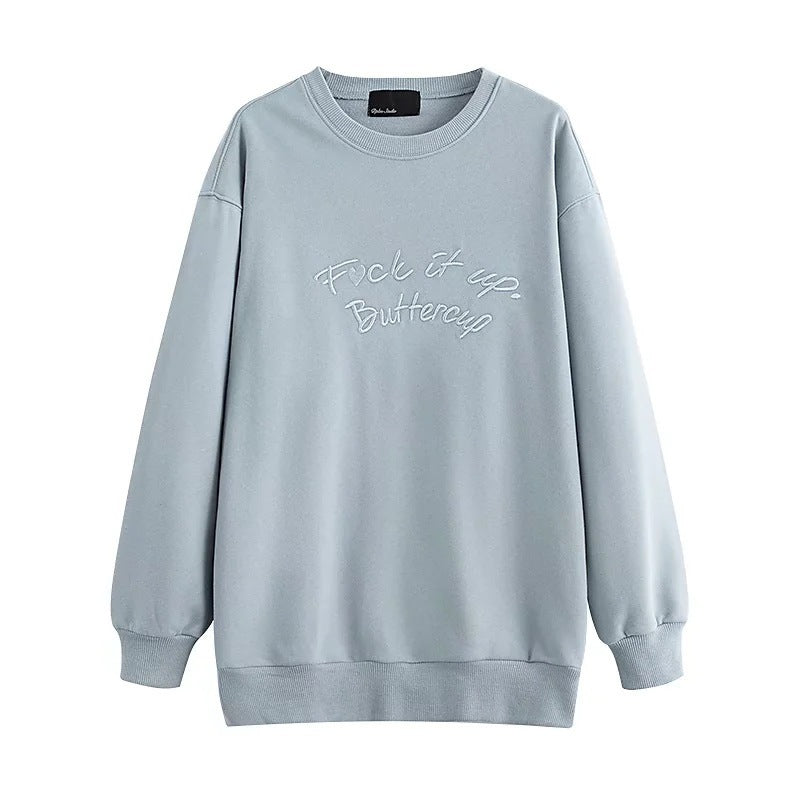 Women's Autumn Urban Casual Pullover Crewneck Sweatshirt