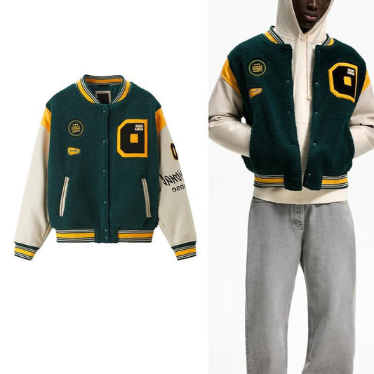 Retro baseball-uniform pilotjakke