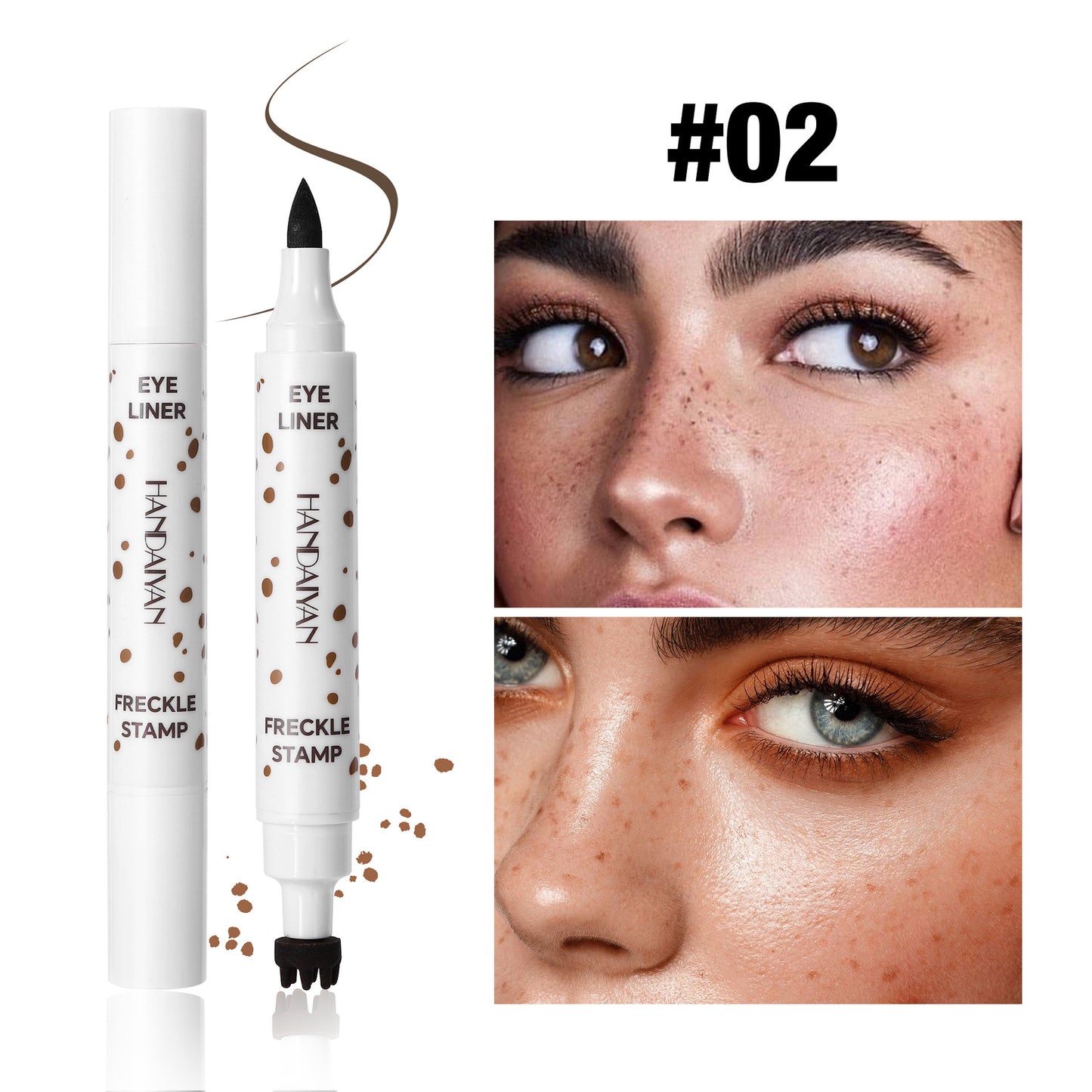 Waterproof Not Easy To Fade Natural Double-headed Freckle Eyeliner