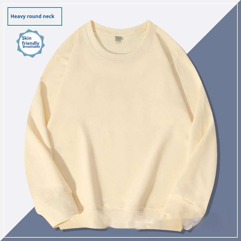 Herre Hættetrøje med Rund Hals Ensfarvet Par T-shirt