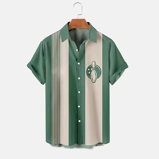 Men's Shirt Bowling 3d Digital Printing