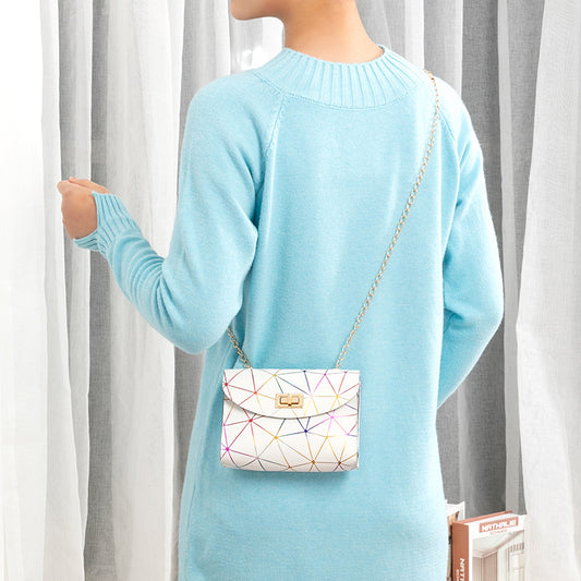 Women's Summer New Colorful Rhombus Chain Bag Fashion