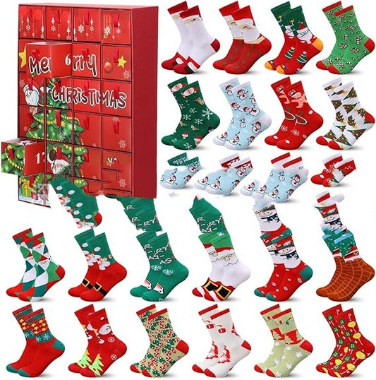 Christmas Countdown Advent Calendar Sock Blind Box