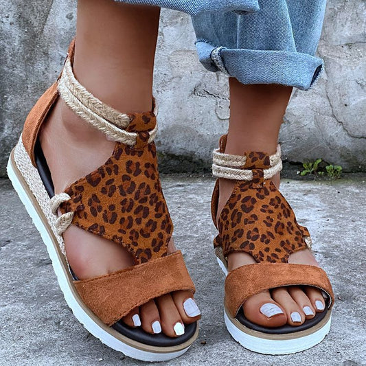 European And American Fashion Thick-soled Hemp Rope Fish Mouth Sandals