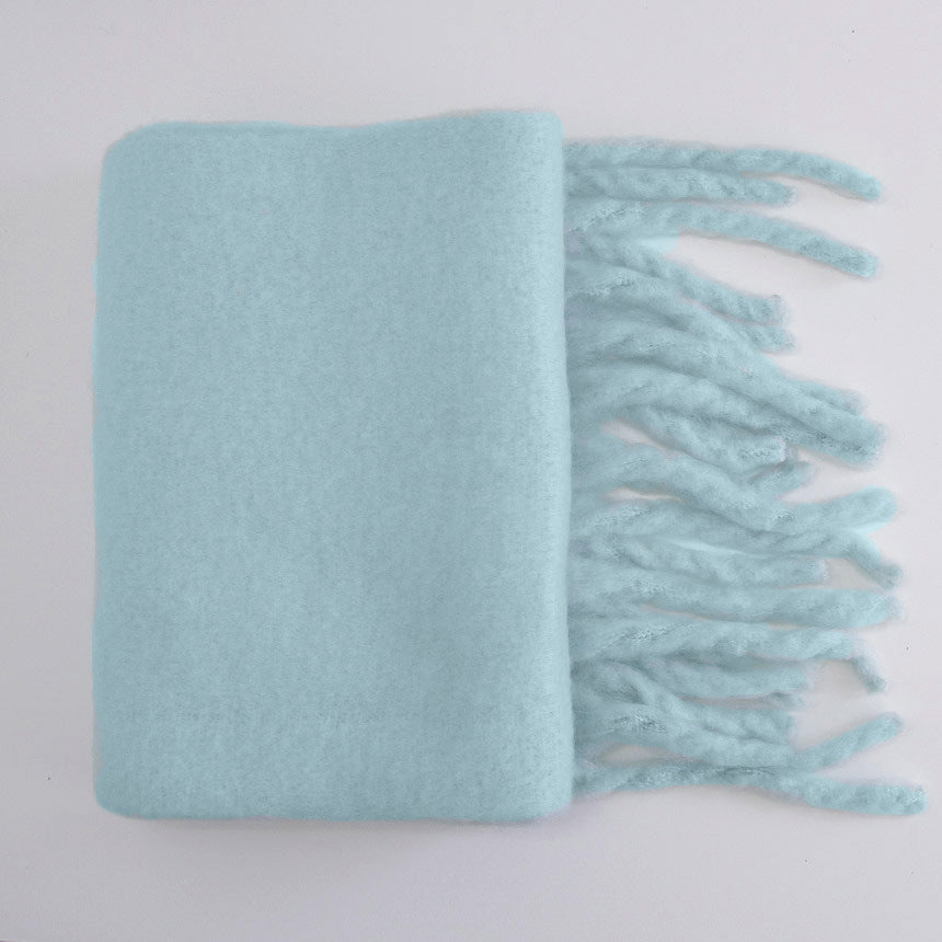 Women's Classic Solid Color Thick Beard Cashmere Scarf