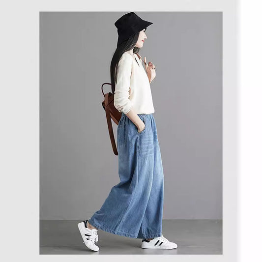 Vide Ben Jeans Til Kvinder Beskårne Løse Høj Talje Store Størrelser