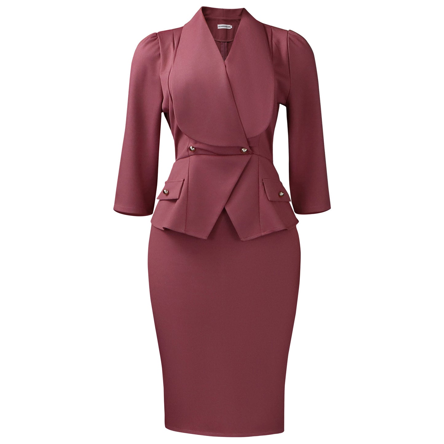 Womens Elegant Solid Color African Bodycon Dress