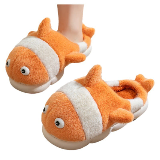 Cartoon Clownfish Cotton Shoes Women's Home