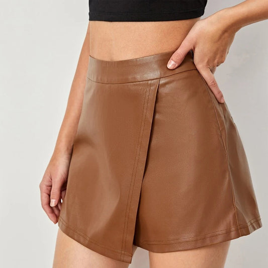 Women's Casual Hip-hugging Leather Pants