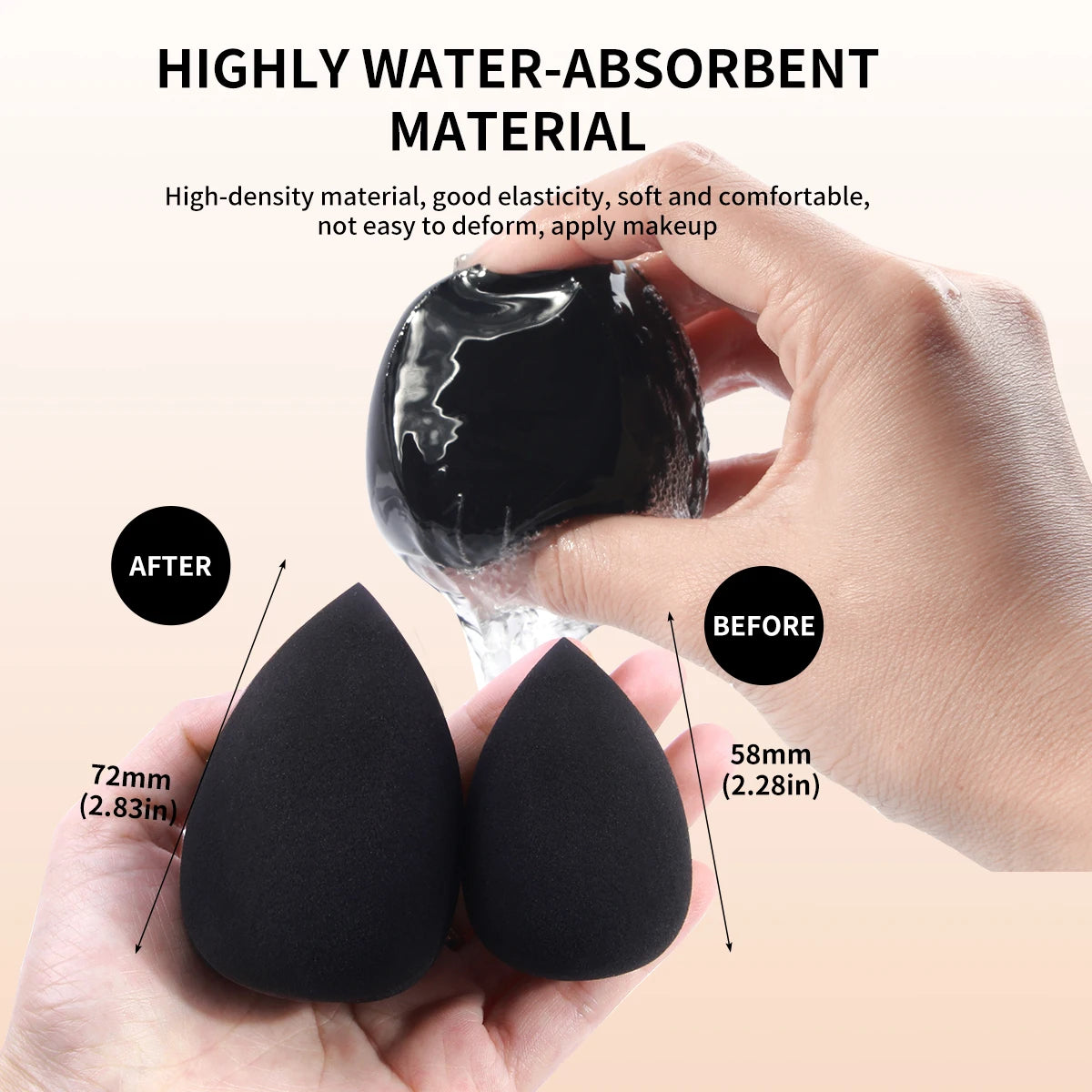 29-Piece Professional Makeup Tool Kit: 20 Makeup Brushes and 9 Makeup Sponges Including Air Cushion and Finger Puff, Portable Design