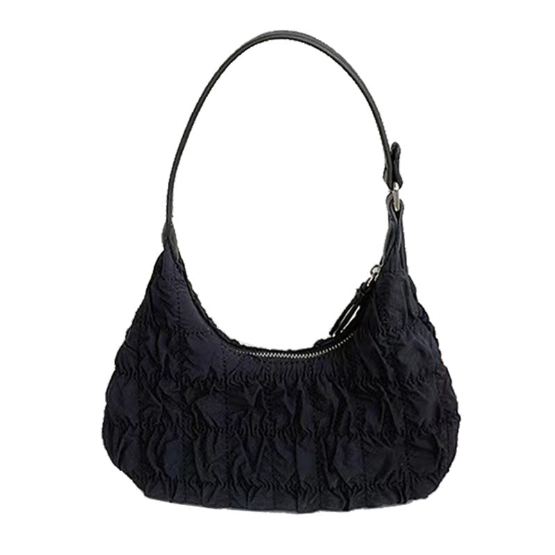 Fashion One-shoulder Girly Cloud Fold Bag