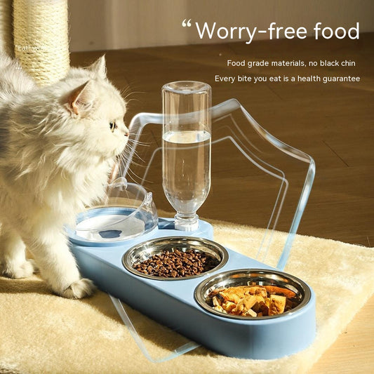 Automatic Drinking Water Protection Cervical Spine Cat Food Holder