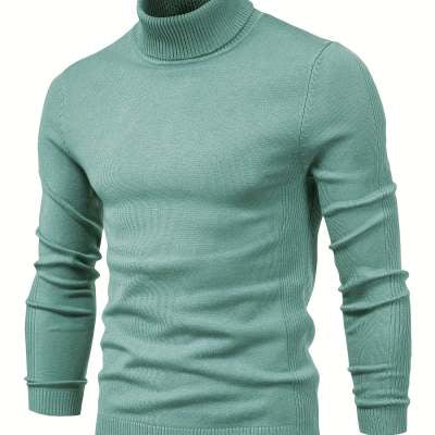 Men's Multicolor Sweater With Mid Neck And Slim Trim