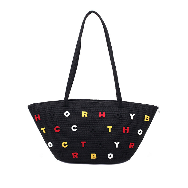 New Tide Woven Messenger Bag