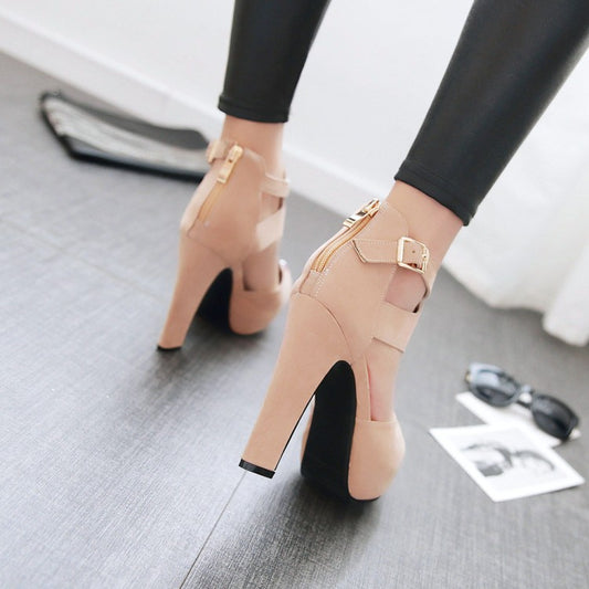 Fish Mouth Shoes Roman Sandals Women's Stiletto High Heels