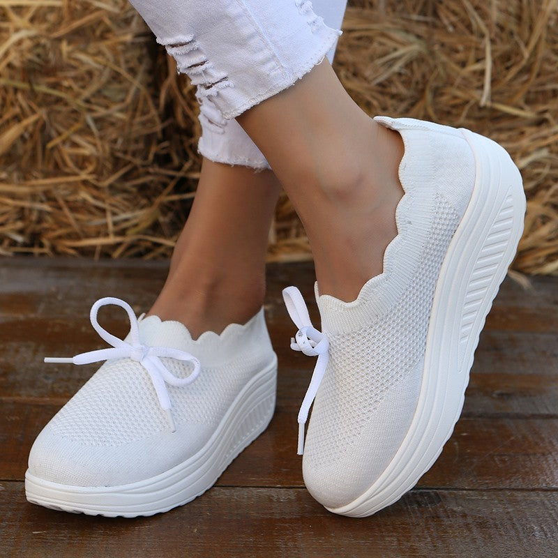 Kvinders nye Fly-knit-sneakers med åndbar mesh