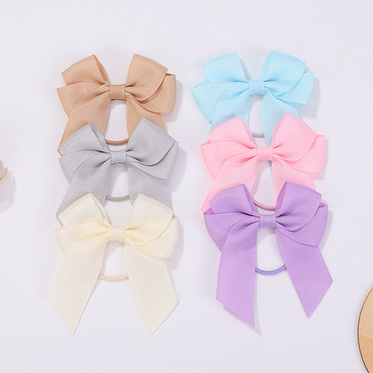 Handmade Baby Double-layer Polyester Ribbon Satin Bow Children's Hair Clip Accessories