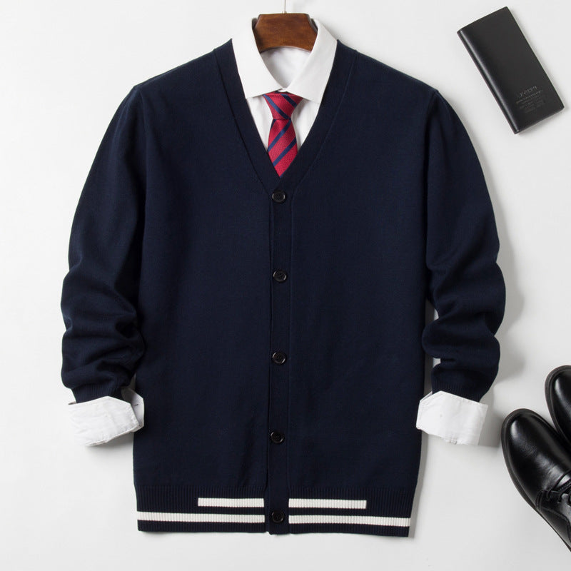 Thin Outer Wear Men's Jacket Casual Loose Large Size Sweater