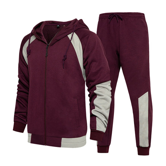 Youth Loose Color Matching Sweater Suit