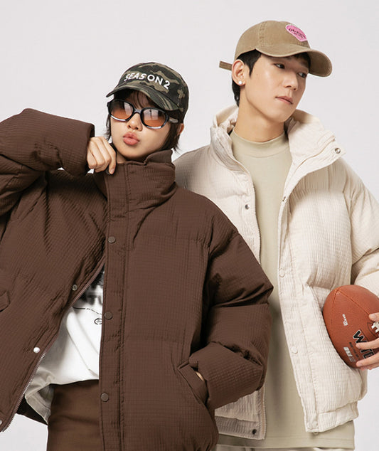 Thickened Short Winter Pure Color Warm Keeping Cotton Jacket