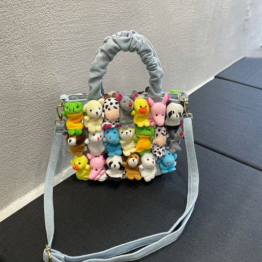 Cute Cowboy Doll Cartoon Hand Bag