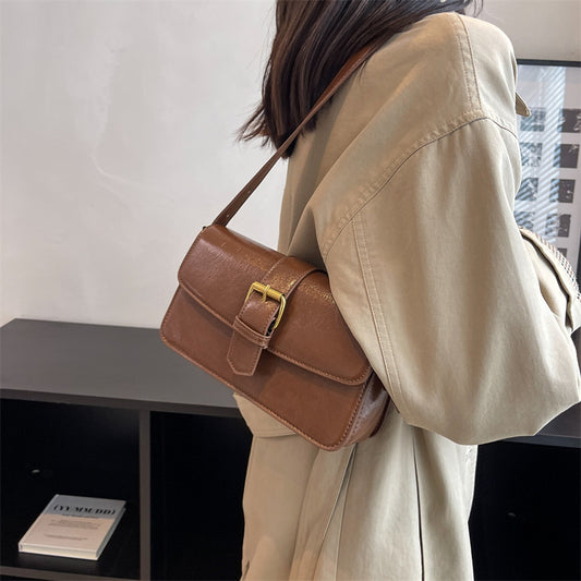 Niche Messenger Retro Easy Matching Shoulder Small Square Bag