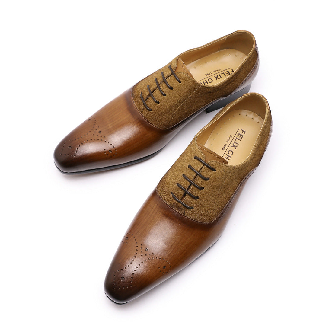 Men's Carved English Brogue Business Casual Formal Wedding Shoes