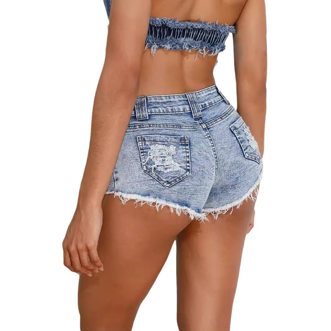 Afslappede, alsidige ultrakorte denimshorts