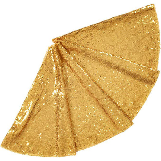 Polyester Golden Bottom Apron Decorative Sequins