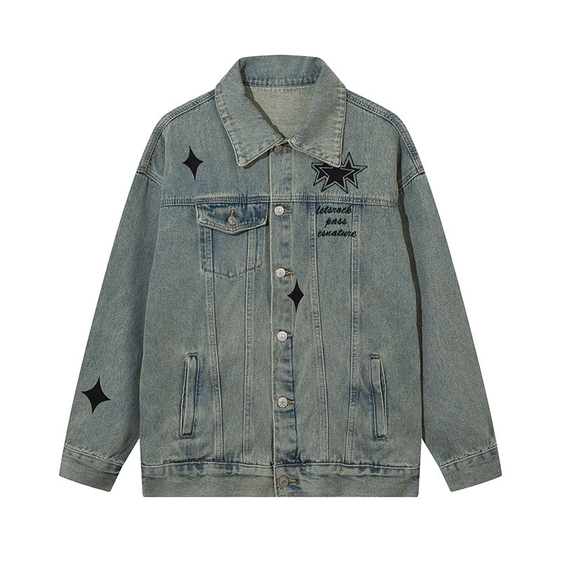 American High Street Vintage XINGX Embroidered Denim Jacket
