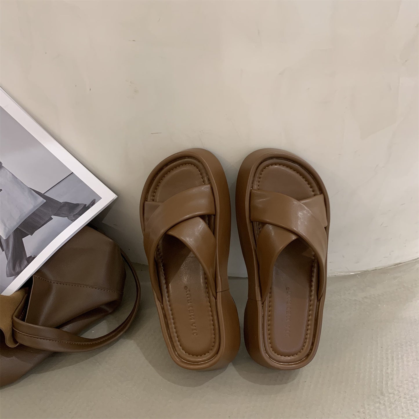 Muffin Platform Slippers til kvinder til udendørs brug