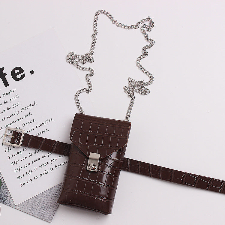 Crossbody Pattern Leather Bucket Small Bag Mini Mobile Phone Bag