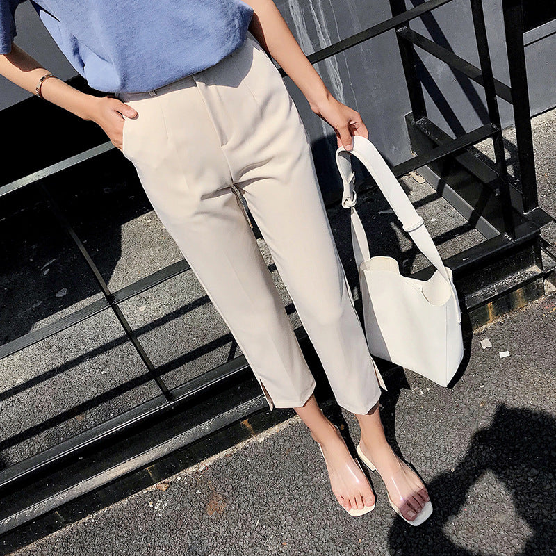 Women's Loose And Thin Split-end Casual Harem Pants
