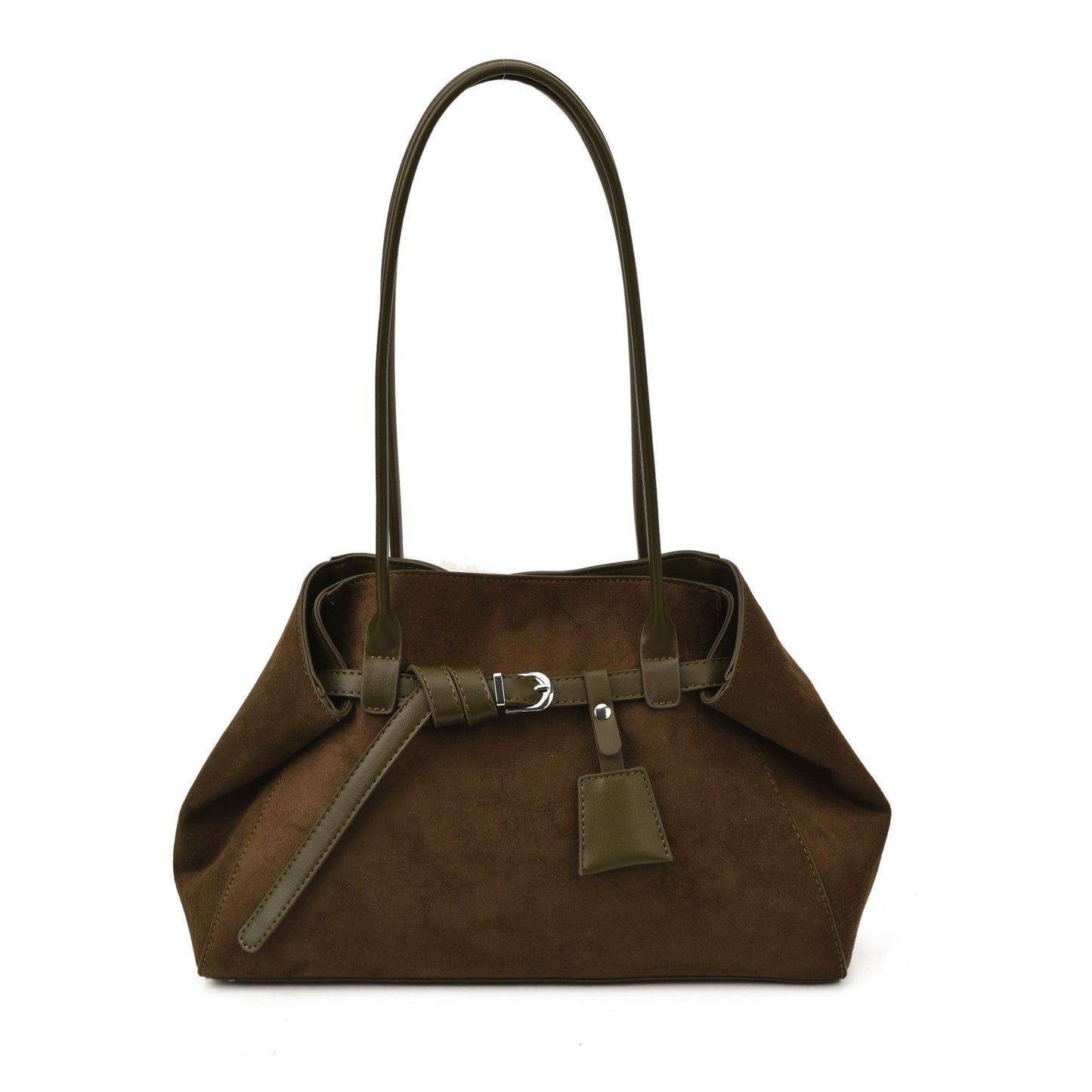 Retro High-grade Matte Large Capacity Tote Bag Suede Shoulder Commuter Bag