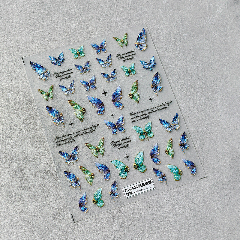 TENSOR New Technology Thin Transparent Three-dimensional Adhesive Nail Sticker