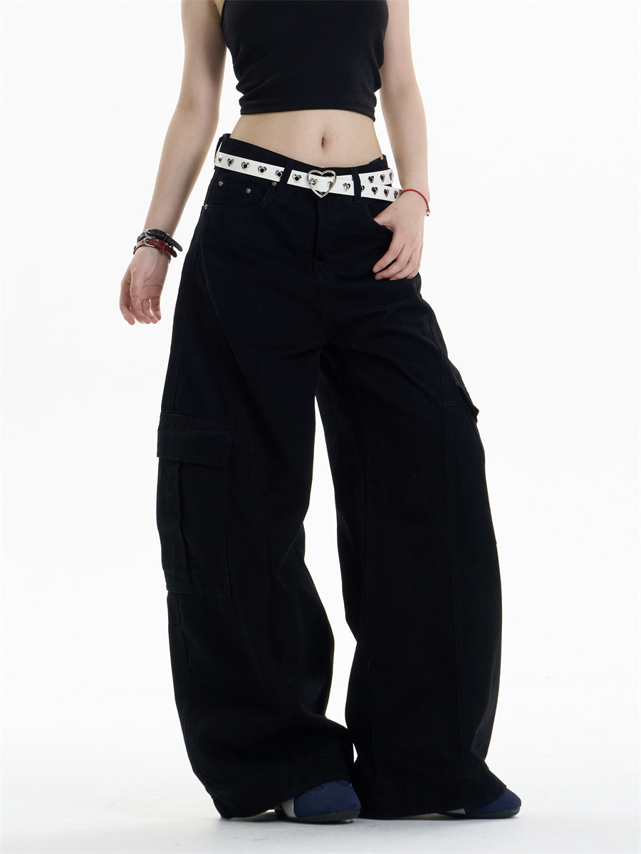 Women's Multi-pocket Machete Overalls Loose Wide-leg Casual Pants