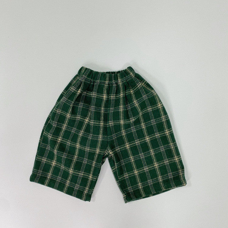 Fashion Personality Children's Plaid Stylish Pants
