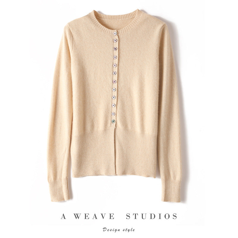 Forår og Efterår Slank Slankende Cashmere Sweater Cardigan